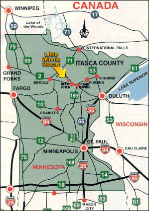 winnie resort directions deer near river cities map mn minnesota twin