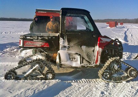 We offer free rides to and from our darkhouses in our heated and tracked 4x4.