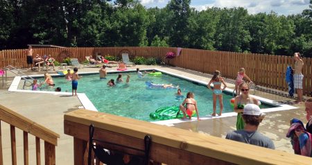 The heated pool is a favorite with guests young and old.